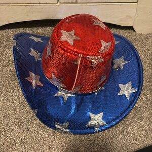 America sequin cowboy hat